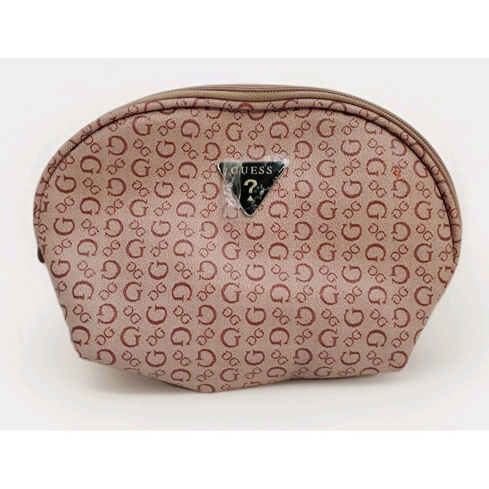 New GUESS Los Angeles Travel Makeup Cosmetic Case Bag Pink